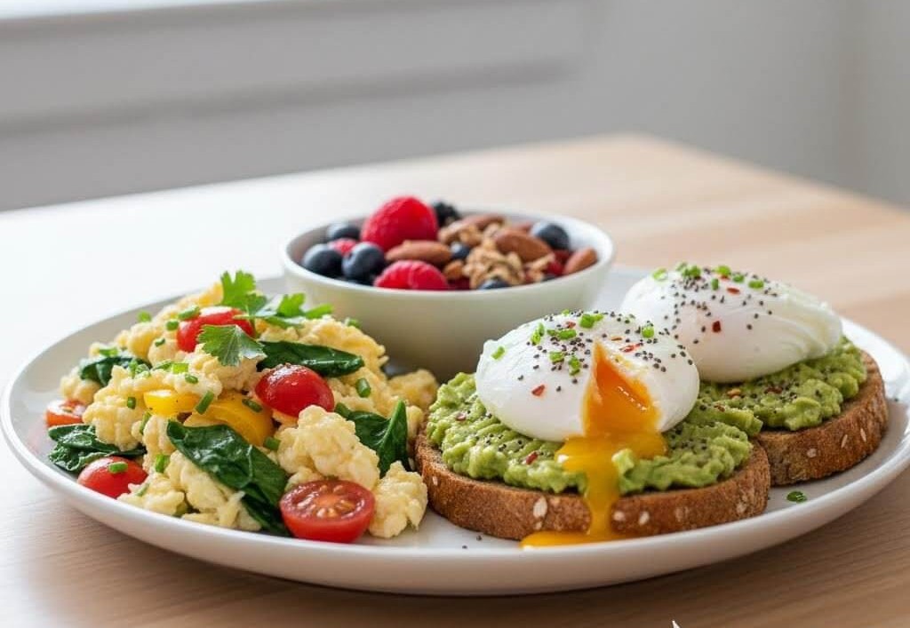 tostadas con aguacate y huevo poché